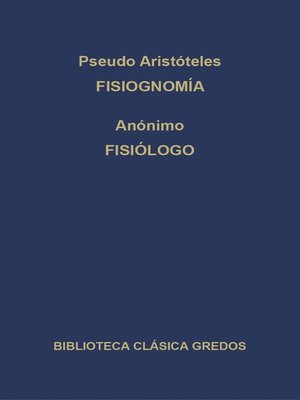 cover image of Fisiognomía. Fisiólogo.